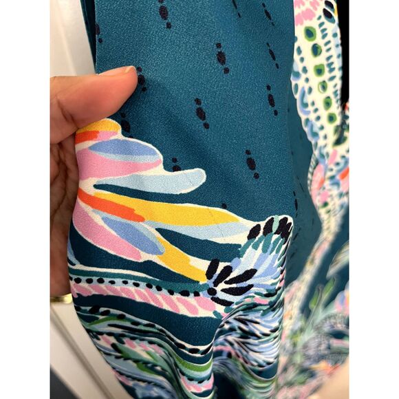 Lilly Pulitzer Brandi Valencia Teal Rain Florist Shift Dress Size 14 - NWT - Picture 5 of 9